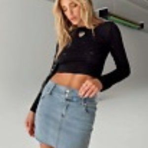 Princess Polly Fanci Denim Mini Skirt